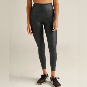 Beyond Yoga Leatherette High Waisted Midi Legging